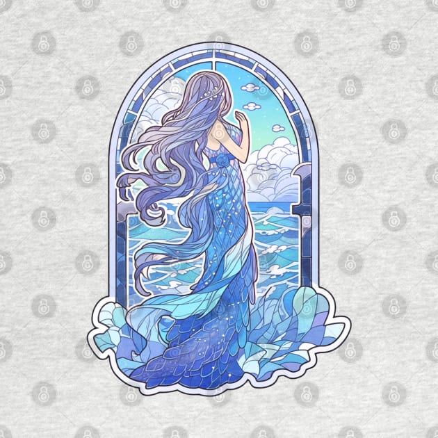 Stained Glass Sea Goddess by DarkSideRunners